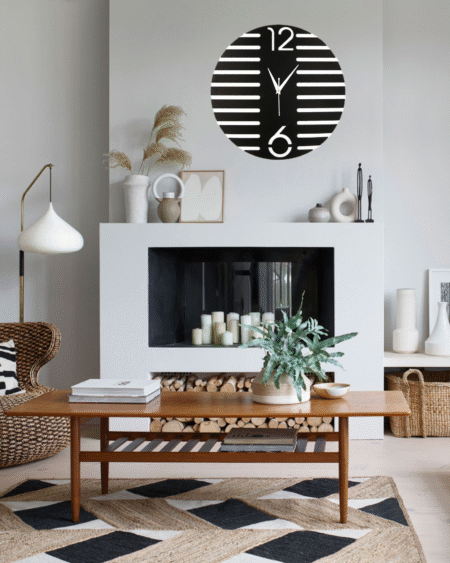 Wooden Silent Non-Ticking Wall Clock for Home Stylish Latest Designer Wall Clock for Home Living Room Bedroom Office Hall