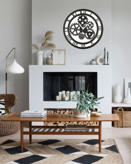 Wooden Silent Non-Ticking Wall Clock for Home Stylish Latest Designer Wall Clock for Home Living Room Bedroom Office Hall