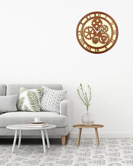 Wooden Silent Non-Ticking Wall Clock for Home Stylish Latest Designer Wall Clock for Home Living Room Bedroom Office Hall