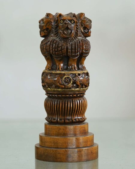 Wooden Ashoka pillar